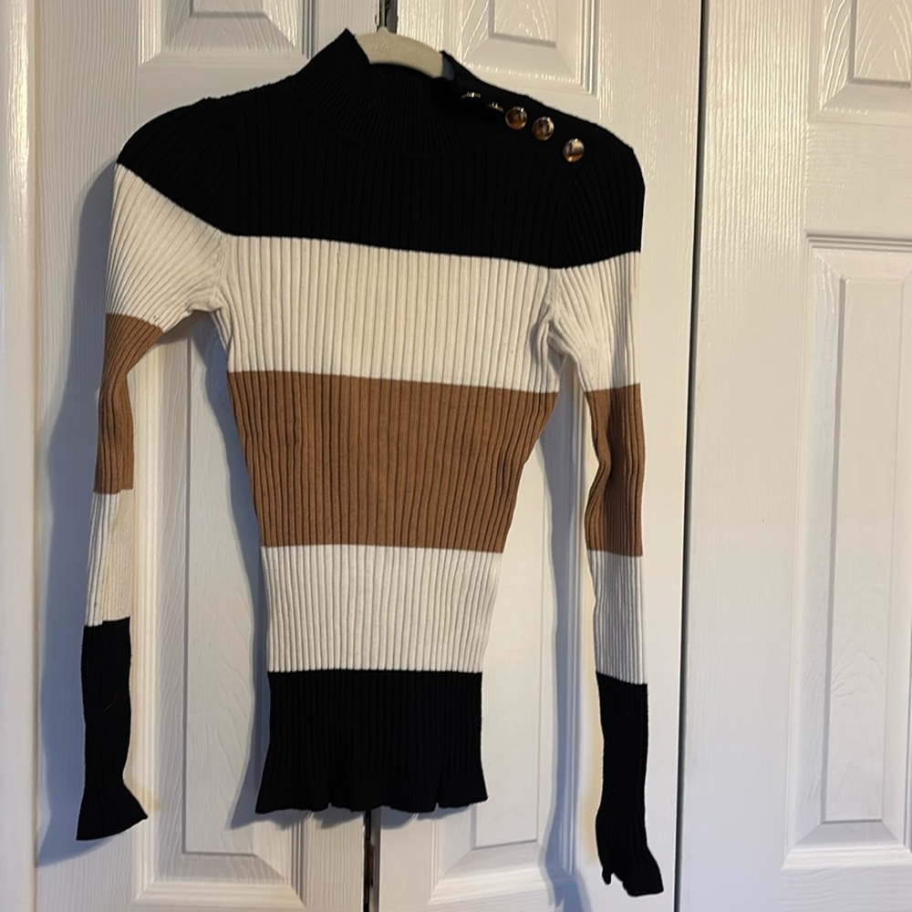 INC International Concepts long sleeve mock neck ribbed sweater size XS  NWOT